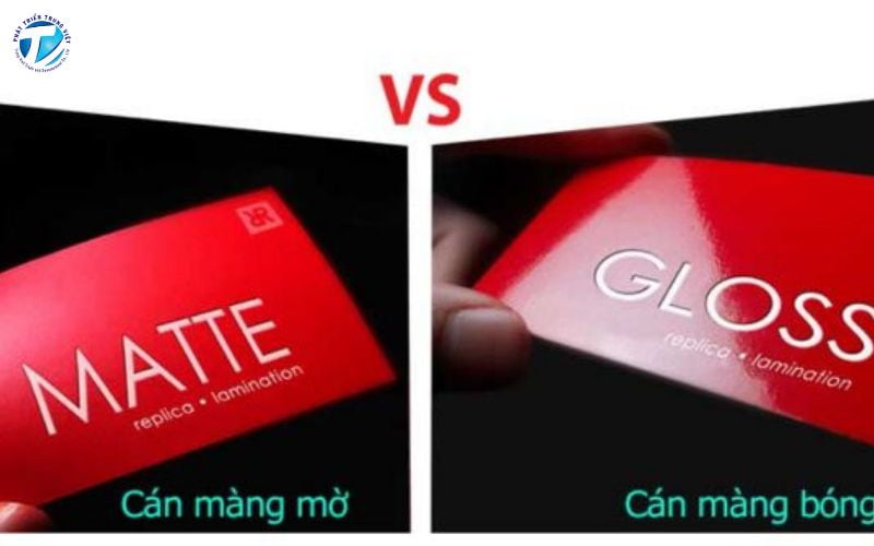 So sánh cán màng mờ vs bóng